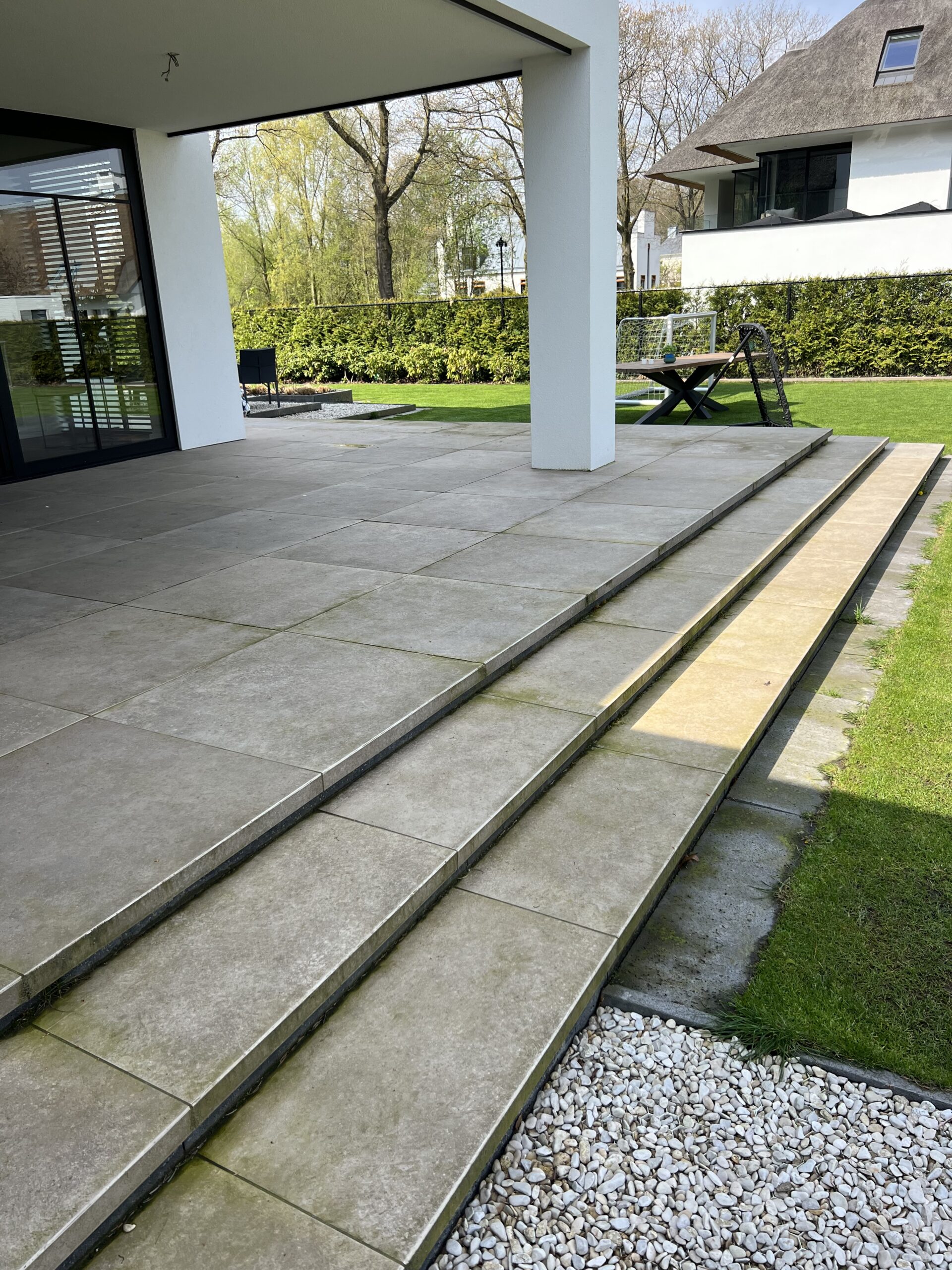 Terras voor de reiniging