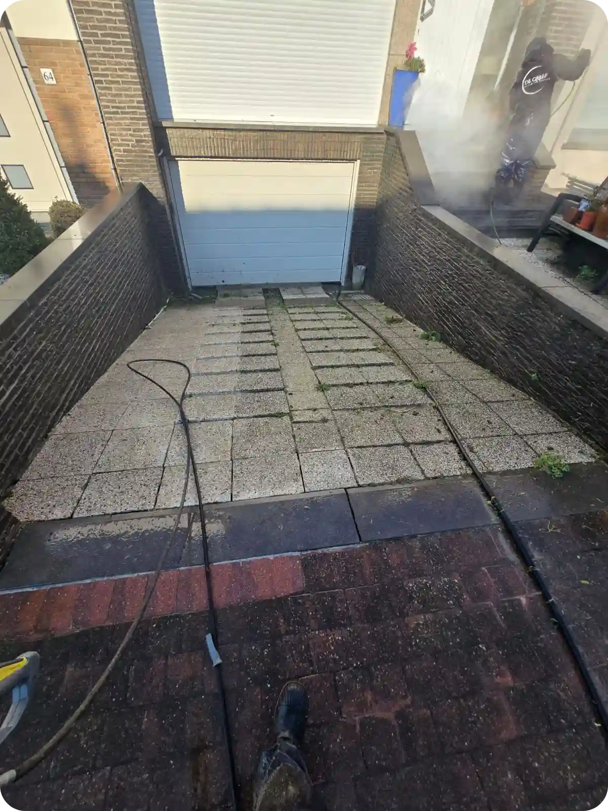 Oprit voor de reiniging